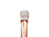 Rose gold Princess Cut Five-Stone Prong Set Diamond Band_26