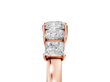 Rose gold Princess Cut Five-Stone Prong Set White Gold Band_68