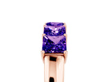 Rose gold Princess Cut Five-Stone Tanzanite Band with Prong Setting_11