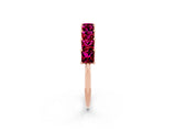 Rose gold Princess Cut Garnet Channel-Set Eternity Band with Prong Setting_8
