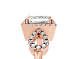 Rose gold Princess Cut Halo Diamond Infinity Band with Four-Prong Setting_11