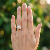 Rose gold Princess Cut Halo Pavé Diamond Ring_13