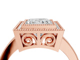 Rose gold Princess Cut Halo Pavé Diamond Ring_18