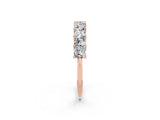 Rose gold Princess Cut Moissanite Channel-Set Eternity Band with Prong Setting_8