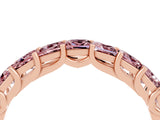 Rose gold Princess Cut Morganite Channel-Set Eternity Band with Prong Setting_10