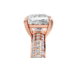 Rose gold Princess Cut Pave Diamond Engagement Ring with Channel Set Band and Four-Prong Setting_28