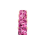Rose gold Princess Cut Pink Sapphire Channel-Set Eternity Band with Prong Setting_11