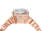Rose gold Princess Cut Solitaire Diamond Ring with Infinity Twist Band and Four-Prong Setting_17