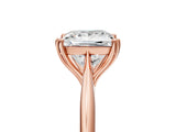Rose gold Princess Cut Solitaire Diamond Ring with Six-Prong Setting and Classic Band_17