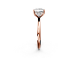 Rose gold Princess Cut Solitaire Engagement Ring with Four-Prong Setting and Classic Band_42