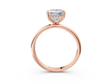 Rose gold Princess Cut Solitaire Engagement Ring with Four-Prong Setting and Classic Band_43