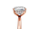 Rose gold Princess Cut Solitaire Engagement Ring with Four-Prong Setting and Classic Band_45