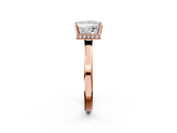 Rose gold Princess Cut Solitaire Engagement Ring with Four-Prong Setting on a Classic Band_38