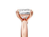 Rose gold Princess Cut Solitaire Engagement Ring with Tapered Band and Four-Prong Setting 5