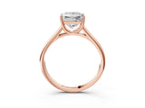 Rose gold Princess Cut Solitaire Engagement Ring with Tapered Band and Four-Prong Setting_6