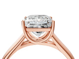 Rose gold Princess Cut Solitaire Engagement Ring with Tapered Band and Four-Prong Setting_7