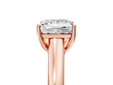 Rose gold Princess Cut Solitaire Engagement Ring with Tapered Band and Four-Prong Setting_8