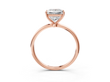 Rose gold Princess Cut Solitaire Engagement Ring with Thin Band and Four-Prong Setting_10