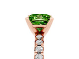 Rose gold Princess Cut Solitaire Pave Diamond Engagement Ring with Four-Prong Setting_5