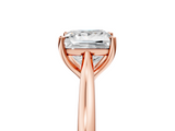 Rose gold Princess Cut Solitaire Ring with Cathedral Band and Four-Prong Setting_87