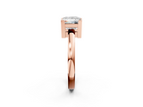 Rose gold Princess Cut Solitaire Ring with Four-Prong Setting and Classic Band_42