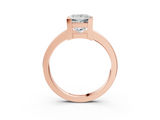 Rose gold Princess Cut Solitaire Ring with Four-Prong Setting and Classic Band_43