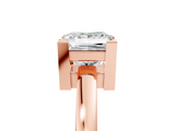 Rose gold Princess Cut Solitaire Ring with Four-Prong Setting and Classic Band_45