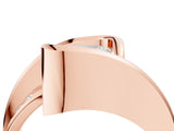 Rose gold Princess Cut Solitaire Tension-Set Diamond Split Shank Ring_19