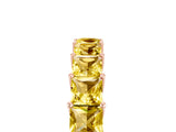 Rose gold Princess Cut Yellow Sapphire Channel-Set Eternity Band with Prong Setting_11