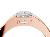 Rose gold Princess Diamond Channel Set Mens Ring_4