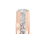 Rose gold Princess Diamond Channel Set Mens Ring_5