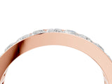 Rose gold Princess Diamond Channel Set Promise Ring with Round Diamond Accents_4