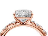 Rose gold Princess Diamond Cluster Prong-Set Solitaire Ring_61