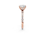 Rose gold Princess Diamond Pavé Band with Six-Prong Setting_29