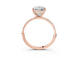 Rose gold Princess Diamond Pavé Band with Six-Prong Setting_30
