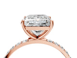 Rose gold Princess Diamond Pavé Band with Six-Prong Setting_31