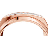 Rose gold Princess Diamond Pavé Panel Mens Band_4