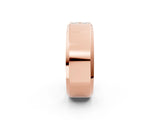 Rose gold Princess Diamond Two-Stone Mens Band_2