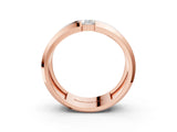 Rose gold Princess Diamond Two-Stone Mens Band_3