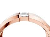 Rose gold Princess Diamond Two-Stone Mens Band_4