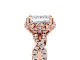 Rose gold Princess Halo Twist Band Solitaire Ring with Six-Prong Setting_37