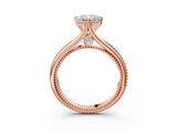 Rose gold Princess Solitaire Beaded Band Six-Prong Setting_11