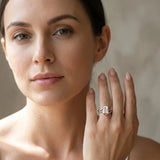 Rose gold Princess Solitaire Bypass Diamond Engagement Ring with Channel-Set Band and Four-Prong Setting_4