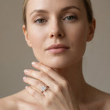 Rose gold Princess Solitaire Diamond Ring with Channel-Set Baguette Band and Four-Prong Setting_14