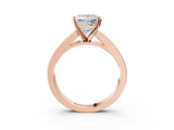 Rose gold Princess Solitaire Diamond Ring with Channel-Set Band and Four-Prong Setting_12