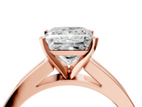 Rose gold Princess Solitaire Diamond Ring with Channel-Set Band and Four-Prong Setting_13
