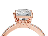 Rose gold Princess Solitaire Diamond Ring with Channel Set Band and Six-Prong Setting_52