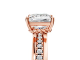 Rose gold Princess Solitaire Diamond Ring with Channel Set Band and Six-Prong Setting_53