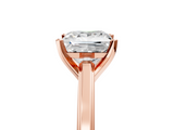 Rose gold Princess Solitaire Diamond Ring with Four-Prong Setting and Classic Band_13