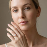 Rose gold Princess Solitaire Diamond Ring with Four-Prong Setting and Classic Band_14